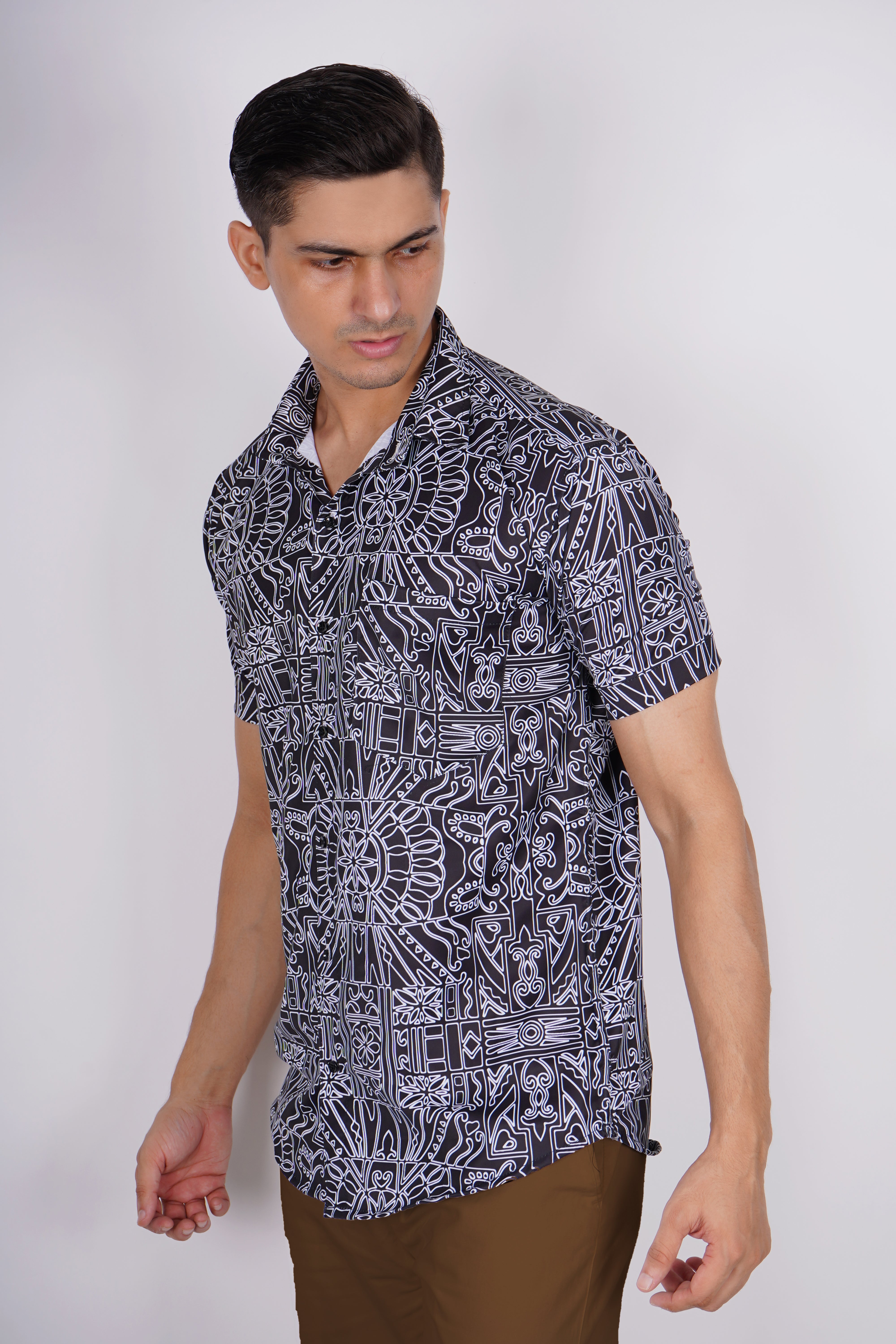 Abstract Camouflage Men's Shirt AD #068