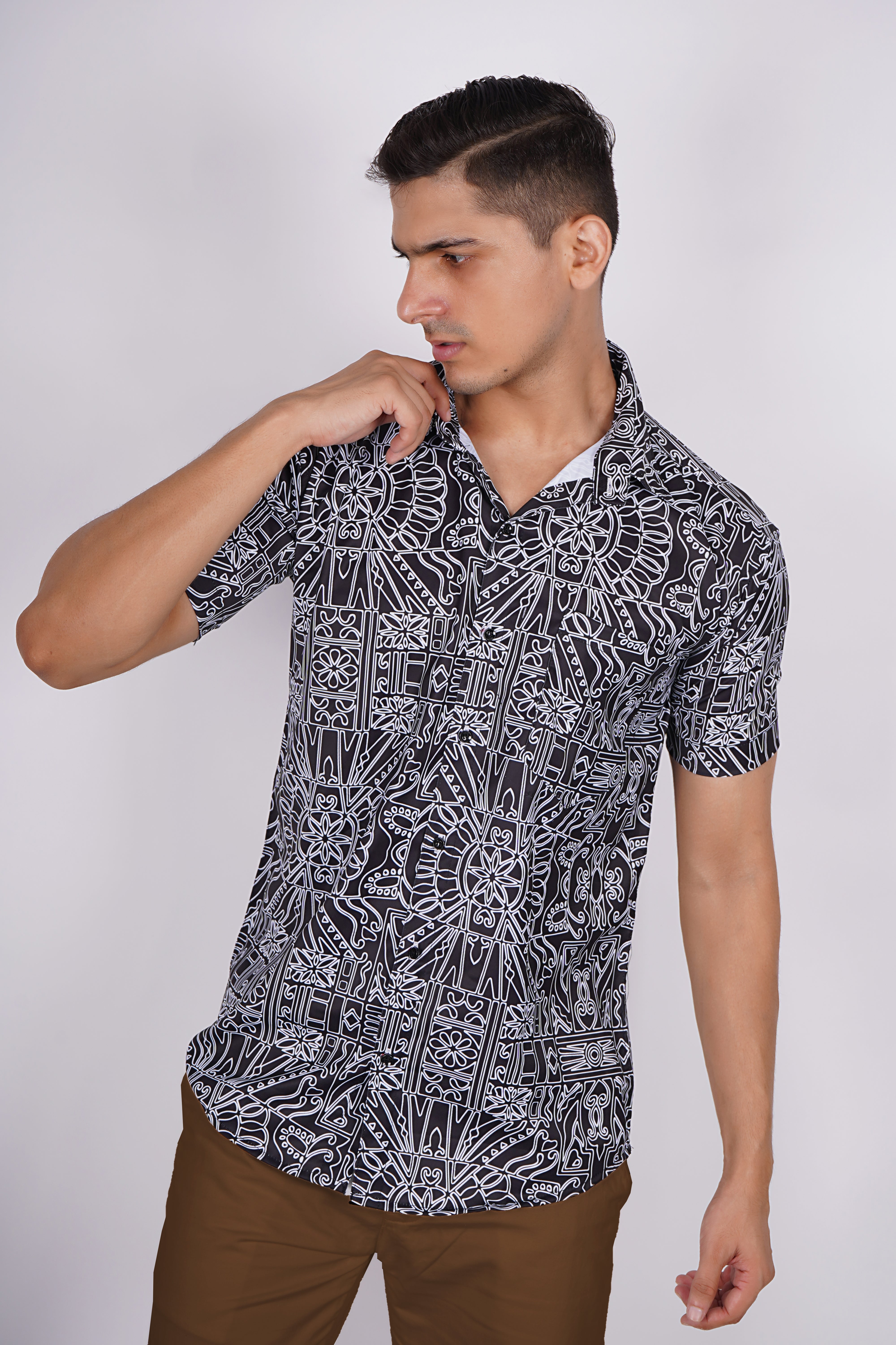 Abstract Camouflage Men's Shirt AD #068