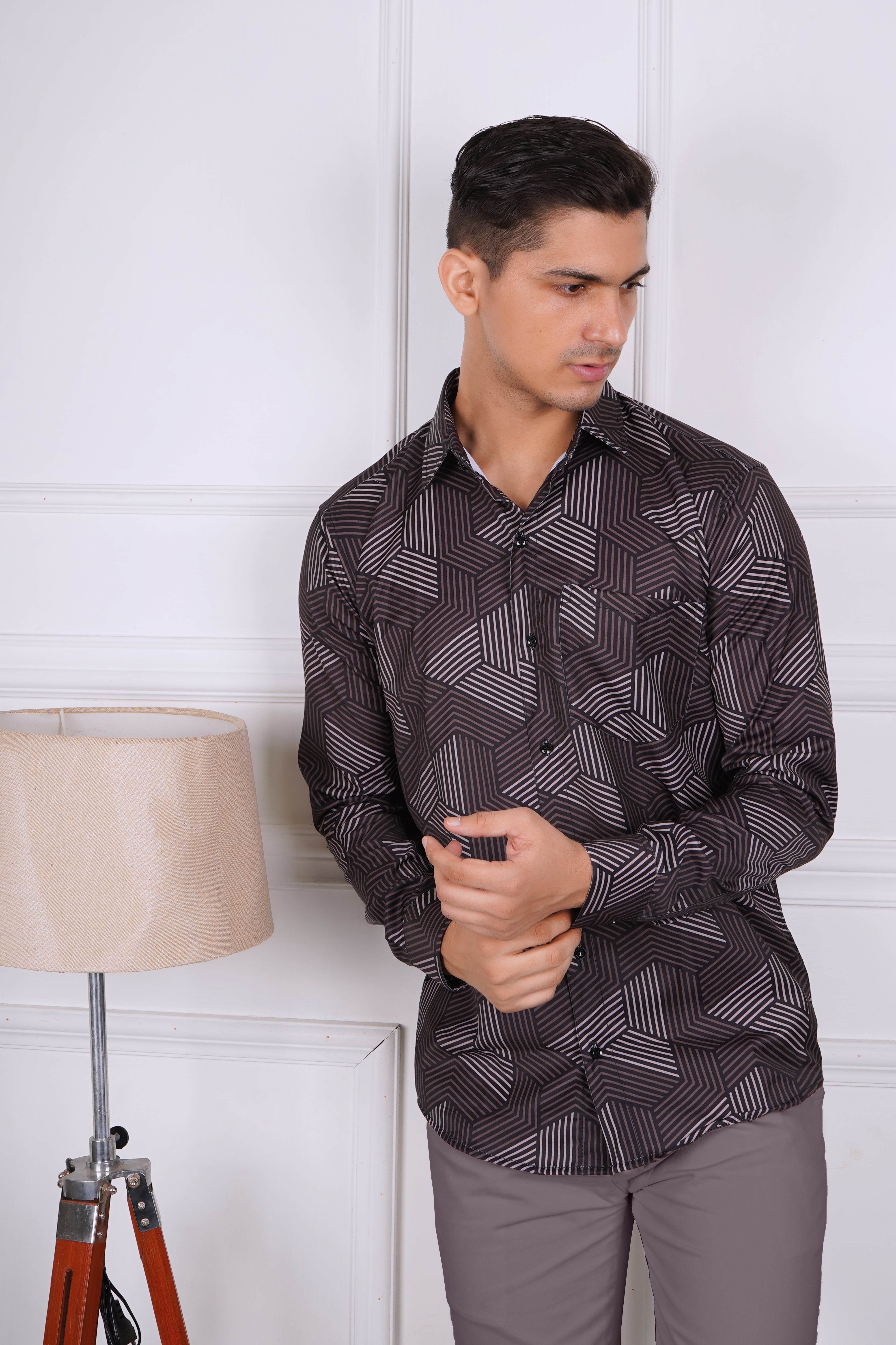 Urban Vibe Abstract Camouflage Men's Shirt AD #075