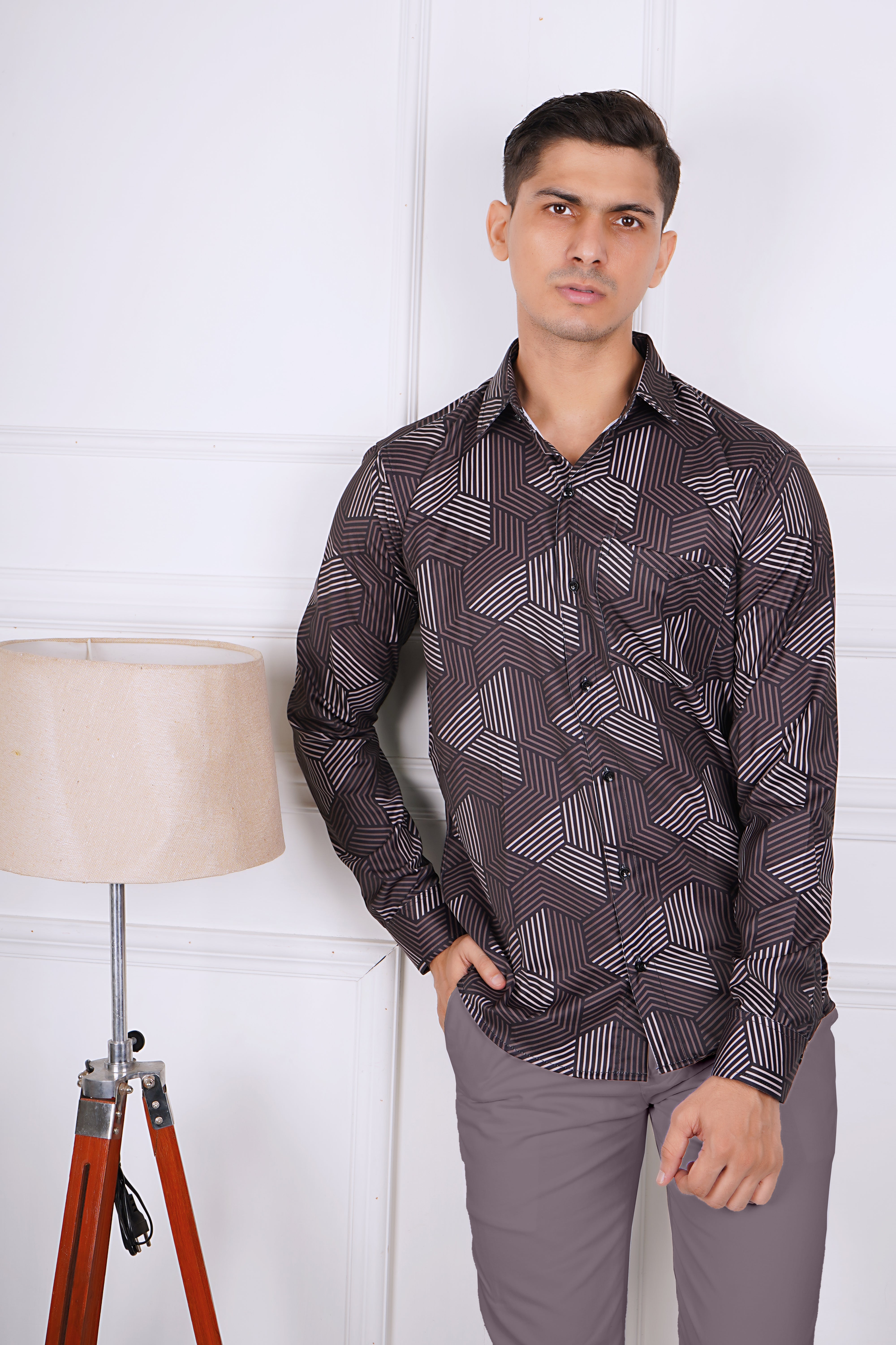 Urban Vibe Abstract Camouflage Men's Shirt AD #075