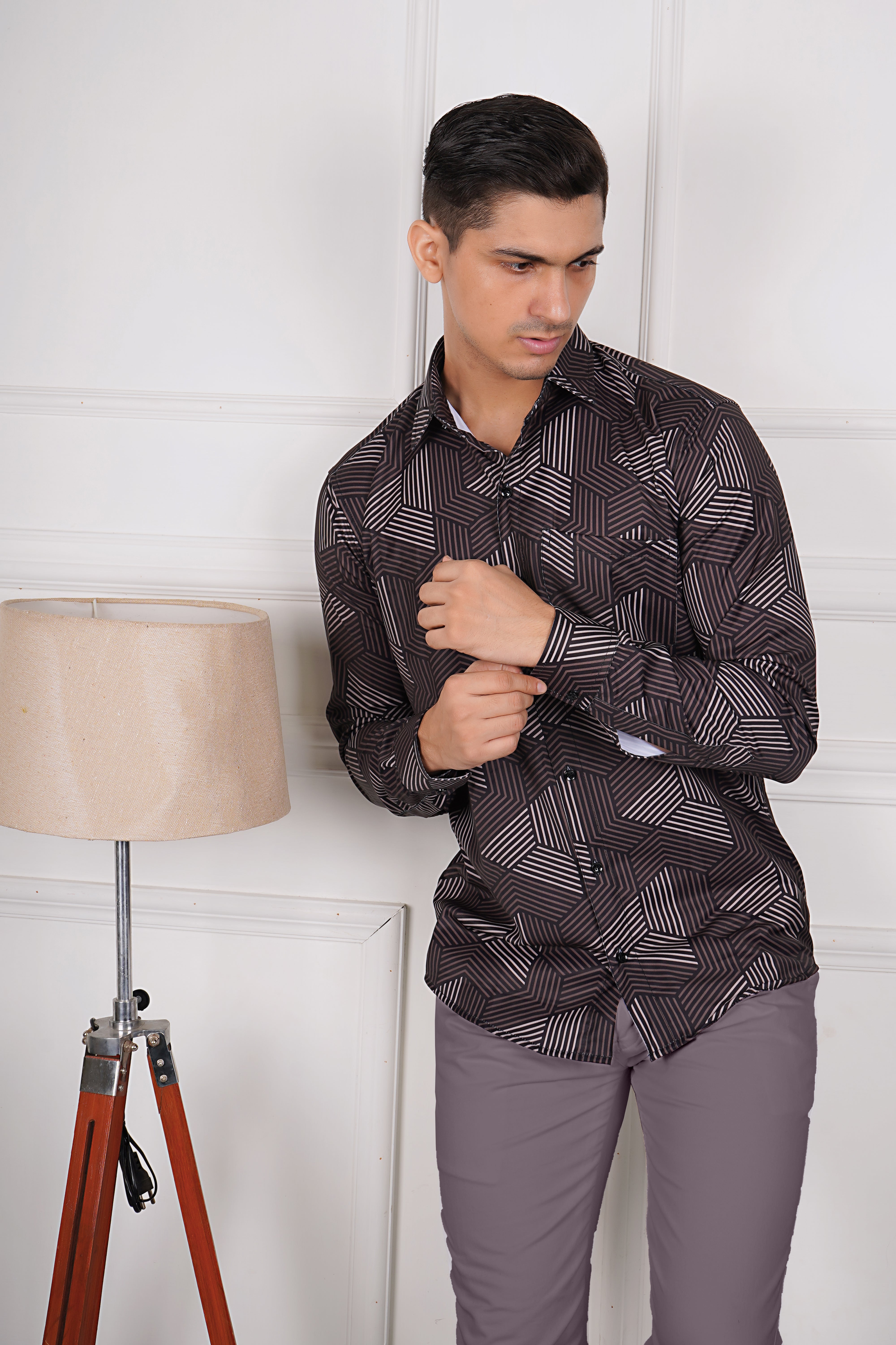 Urban Vibe Abstract Camouflage Men's Shirt AD #075