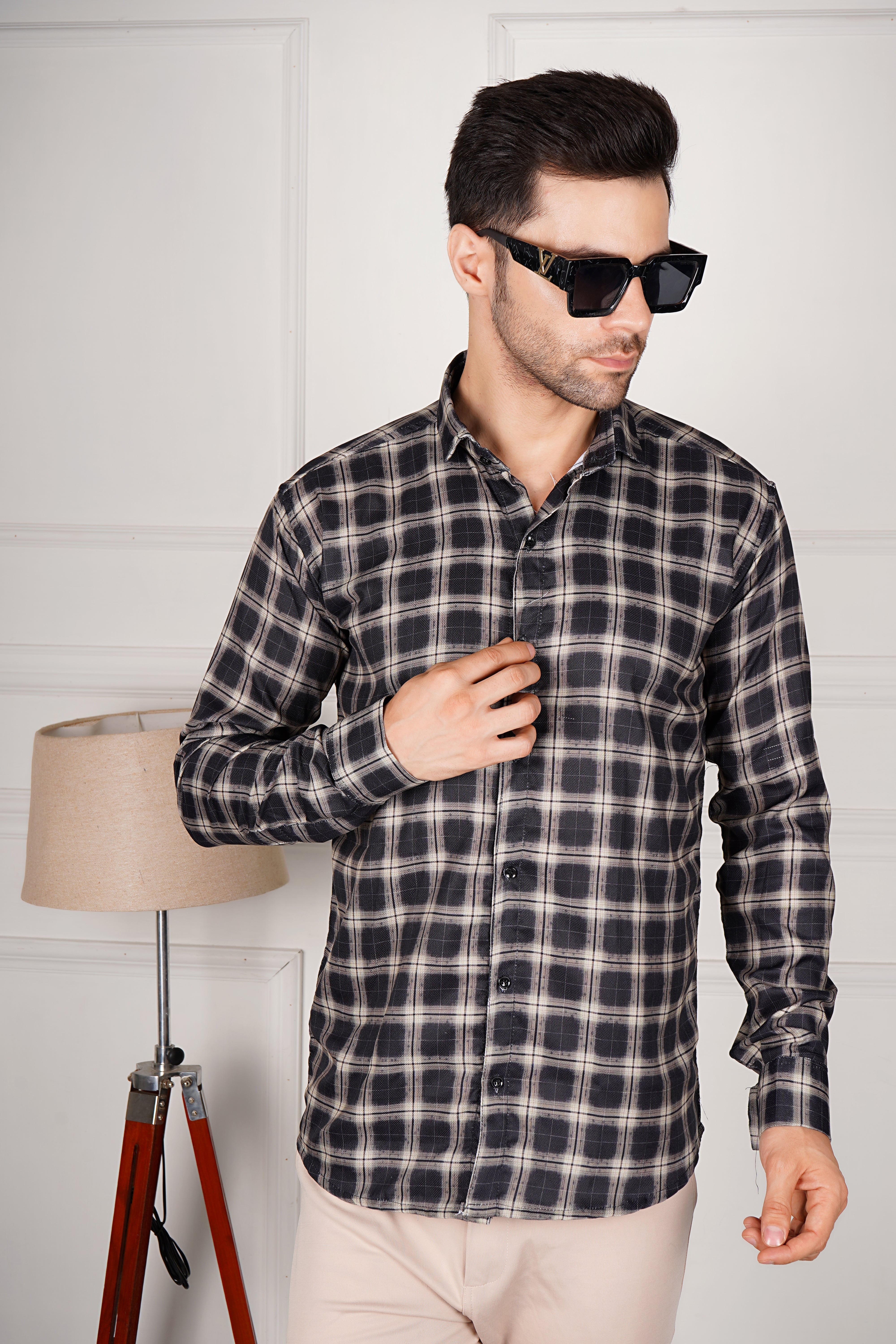 Classic Checkered Men's Shirt AC #057