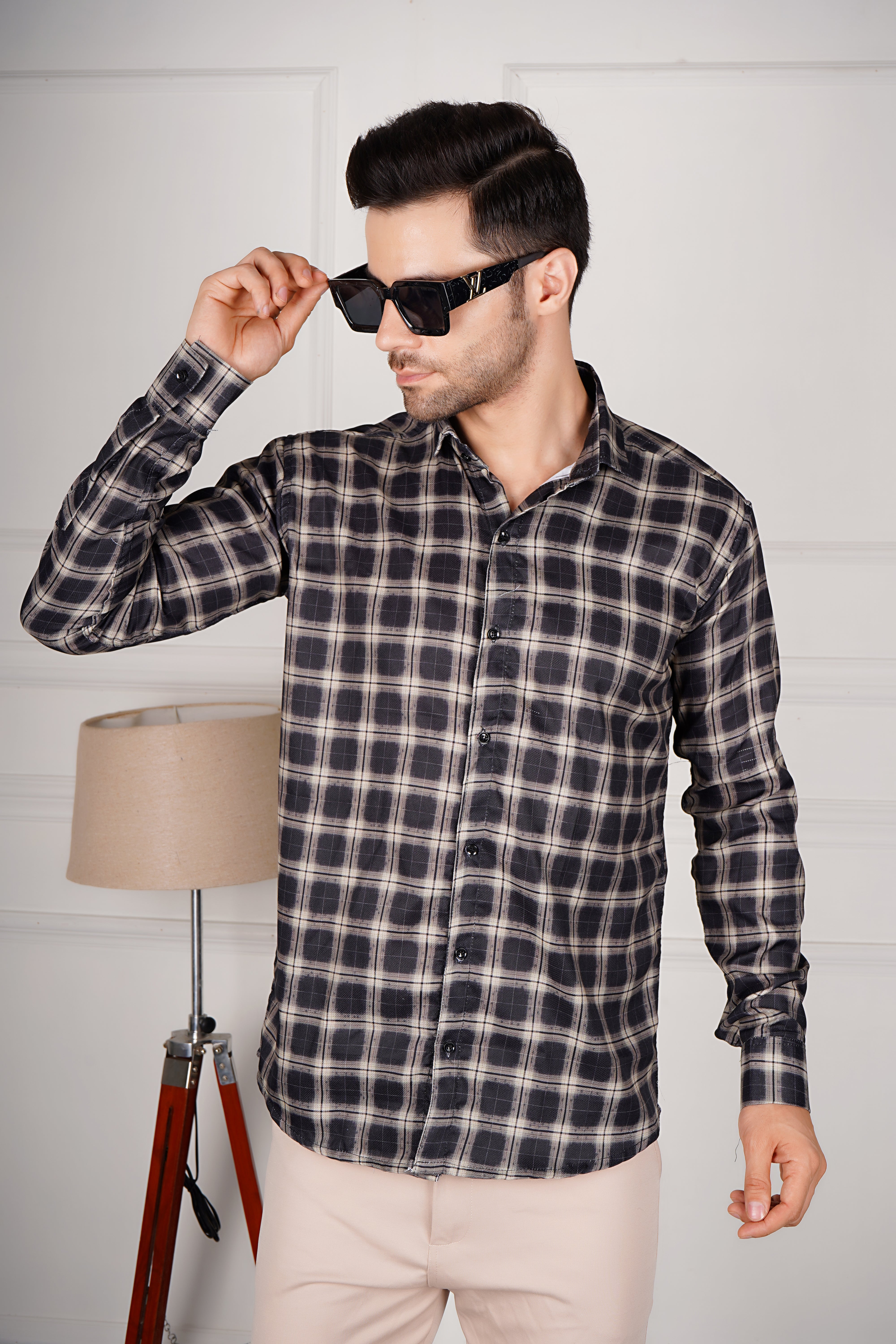 Classic Checkered Men's Shirt AC #057