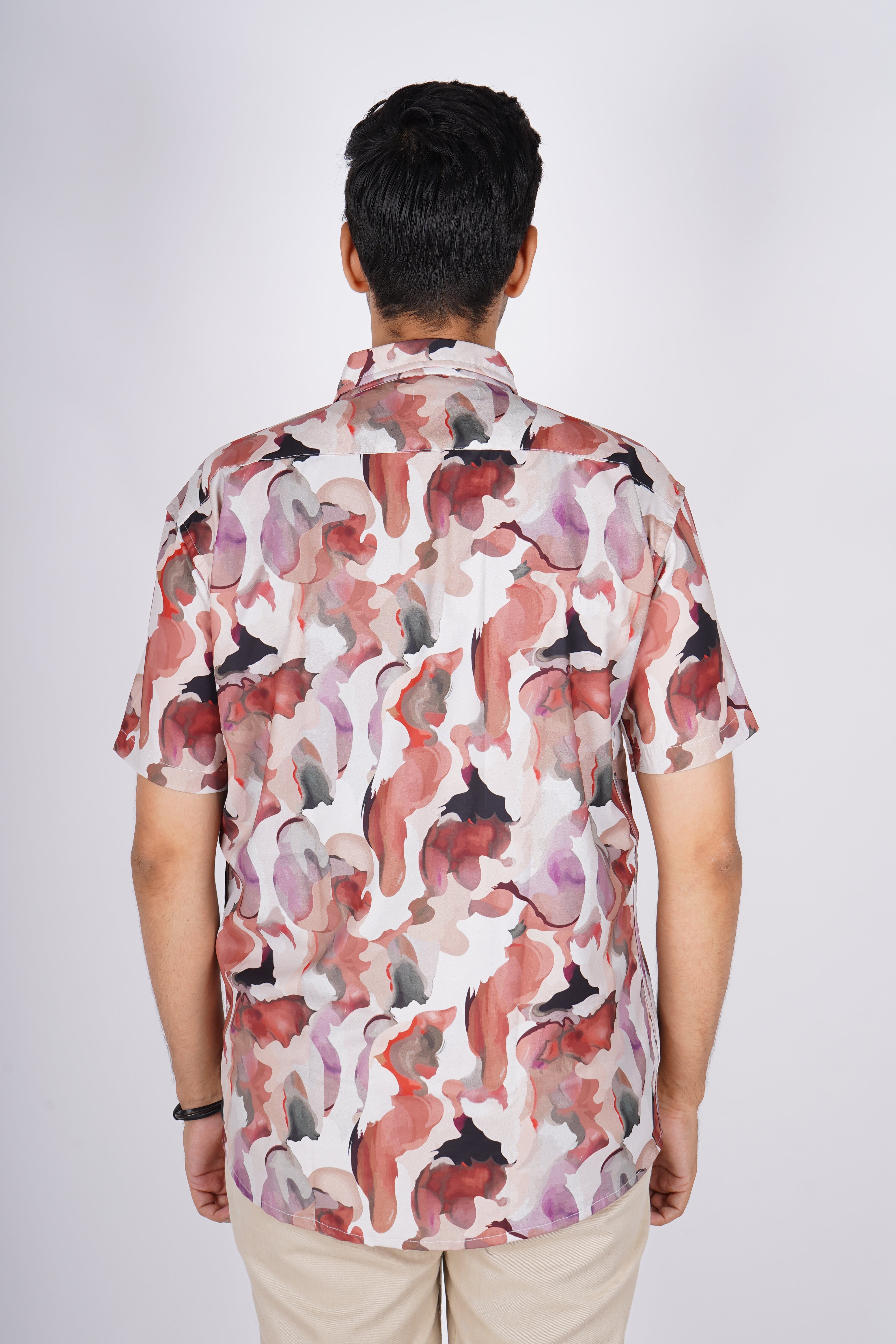 Abstract Camouflage Printed Shirt AD #037