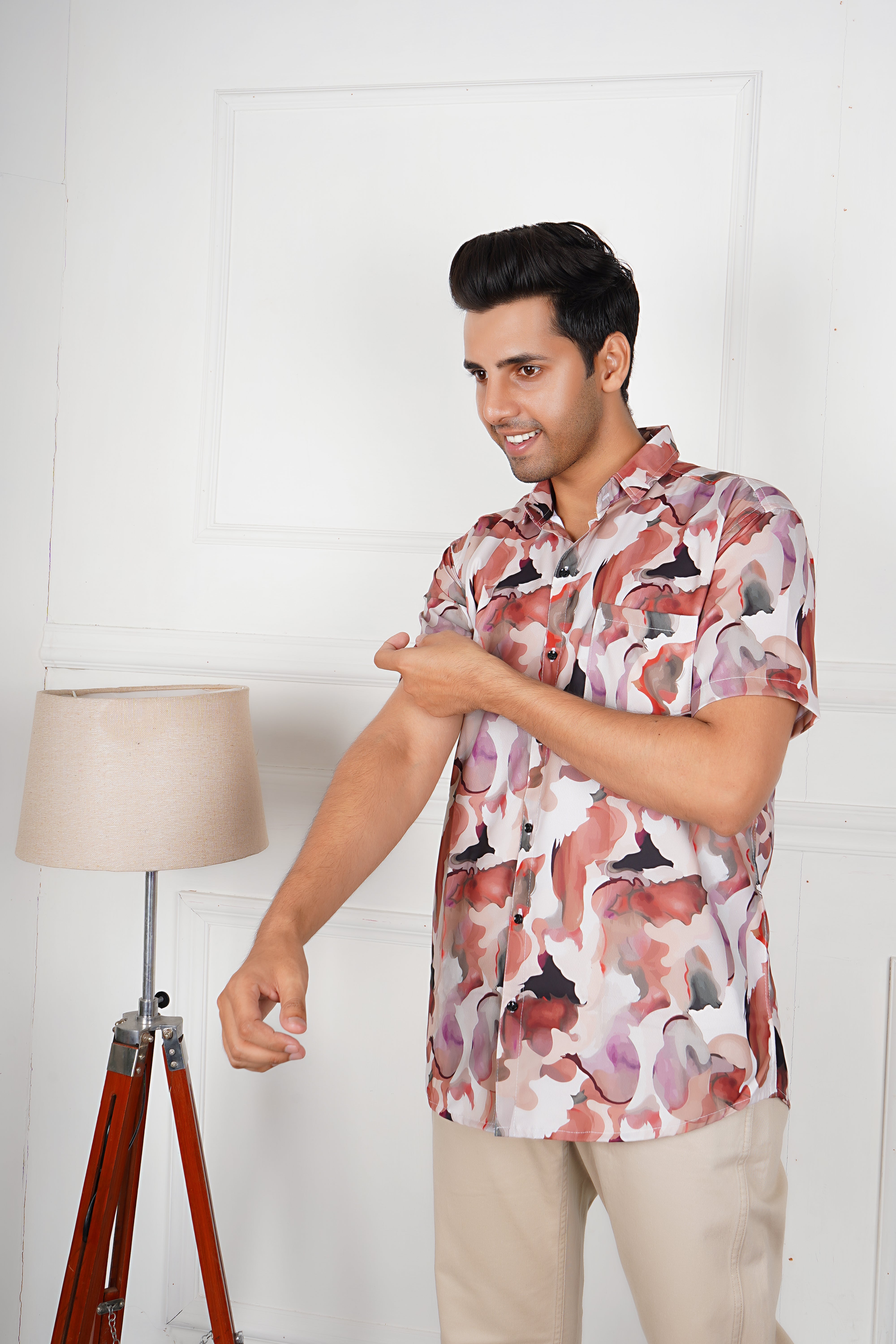 Abstract Camouflage Printed Shirt AD #037