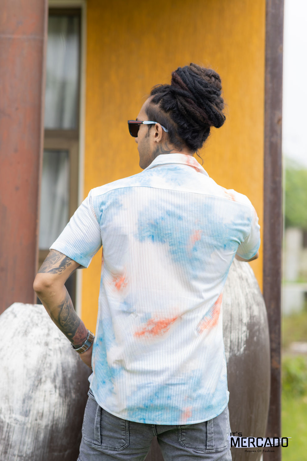 Men's Oversized Tie-Dye Effect Shirt AA #016