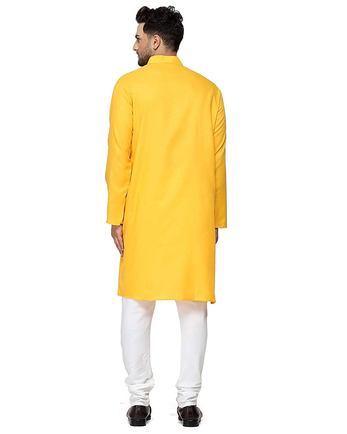 Mens Yellow Kurta For Festival & Traditional  Wear